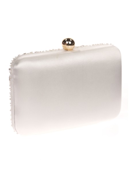 Clutch fiesta pedrería beige
