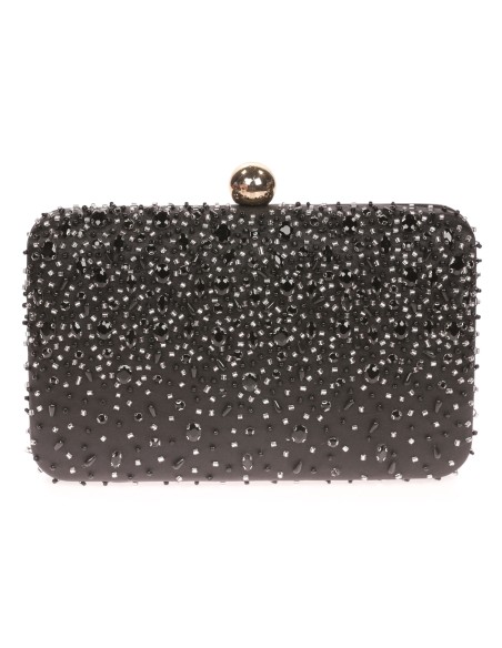 Clutch fiesta pedrería negro