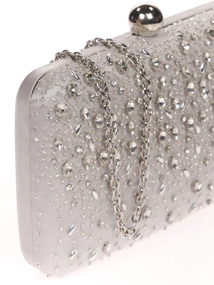 Clutch festa strass argento