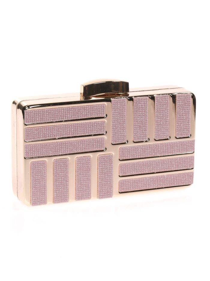 Clutch with glitter rosa
