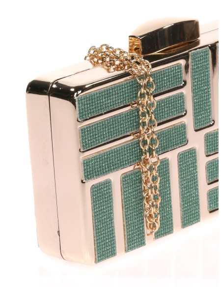 Clutch with glitter verde