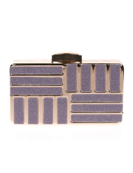 Clutch with glitter morado