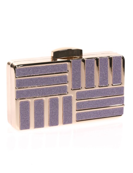 Clutch with glitter morado