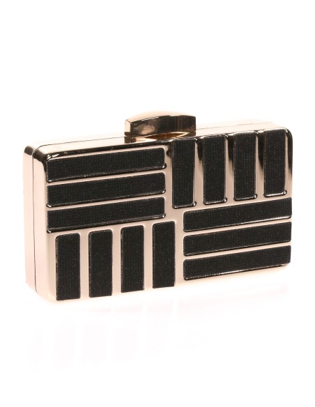 Clutch with glitter negro