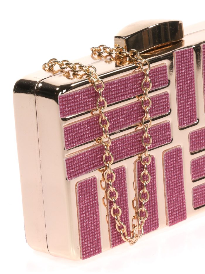 Clutch fiesta glitter fucsia