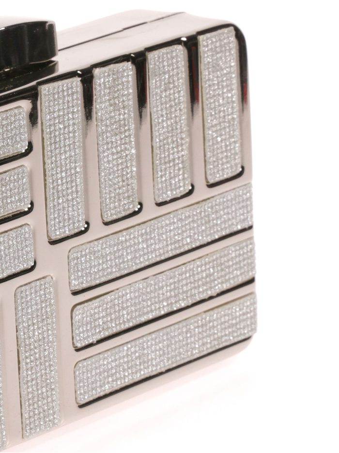 Clutch fiesta glitter plata