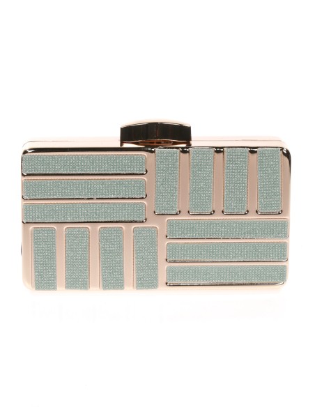 Clutch fiesta glitter verde-claro