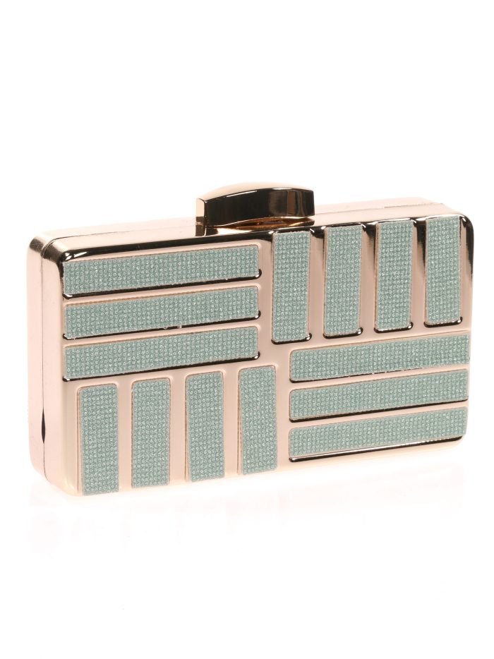Clutch fiesta glitter verde-claro