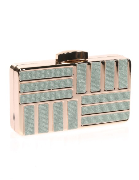 Clutch fiesta glitter verde-claro