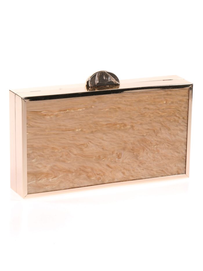 Clutch fiesta detalle metálico oro-claro