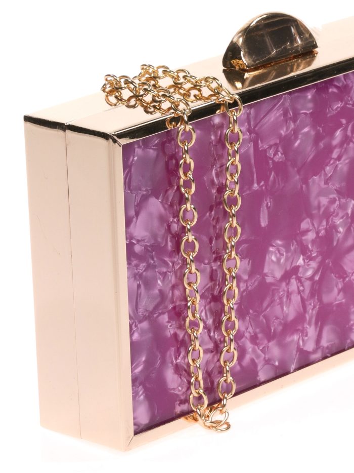 Clutch fiesta detalle metálico buganvilla