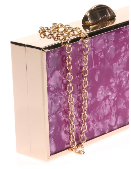 Clutch fiesta detalle metálico buganvilla