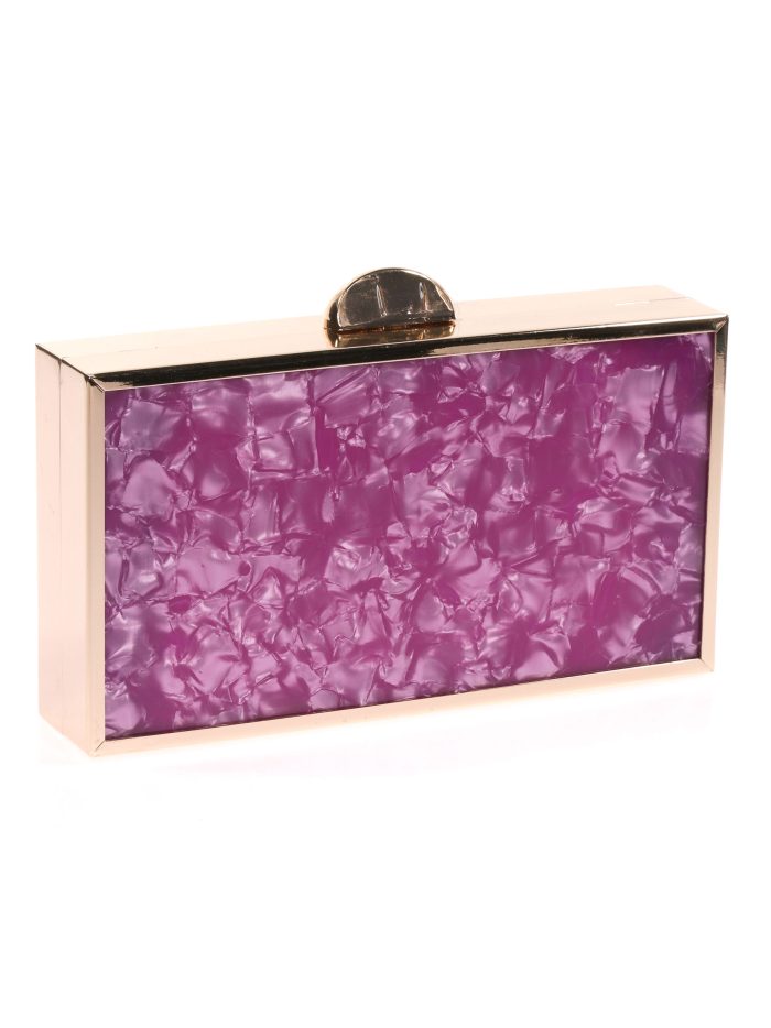 Clutch fiesta detalle metálico buganvilla