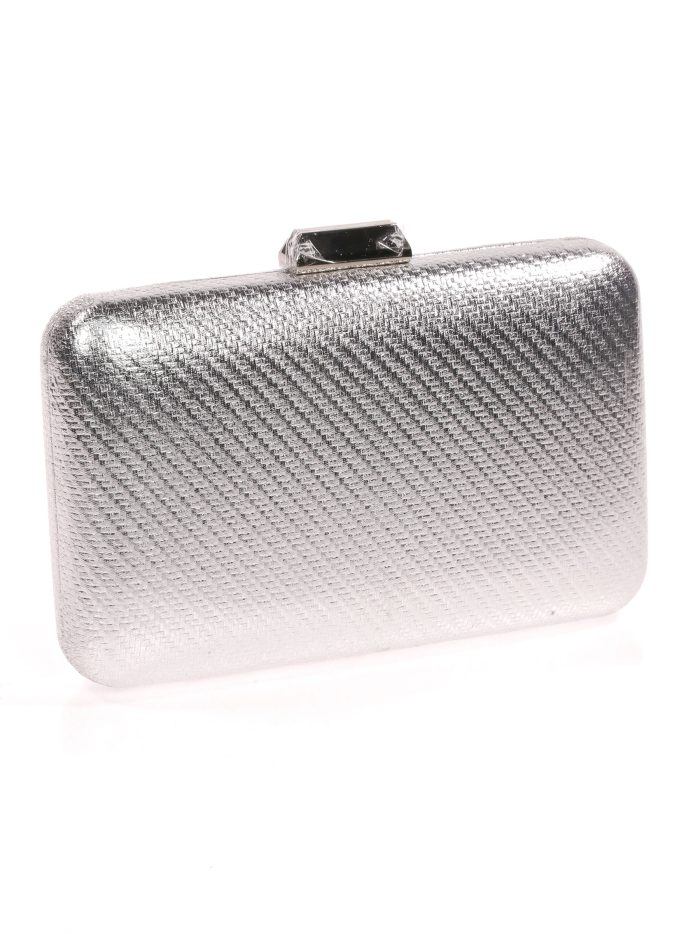 Clutch fiesta metalizado plata