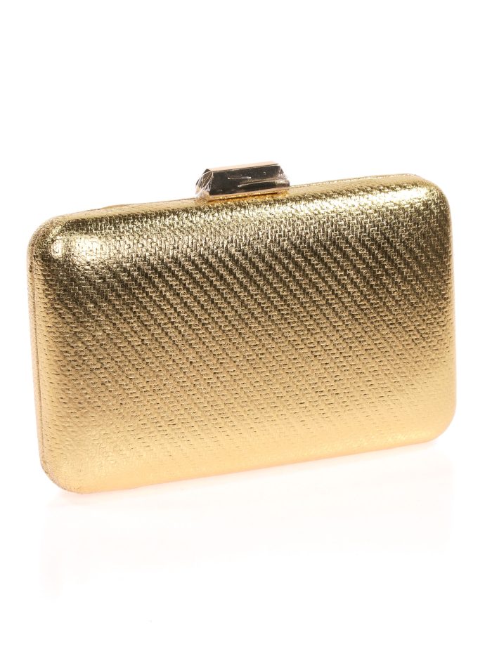 Clutch fiesta metalizado oro