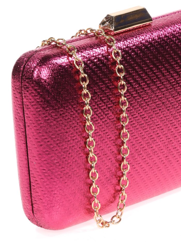 Faux leather clutch buganvilla