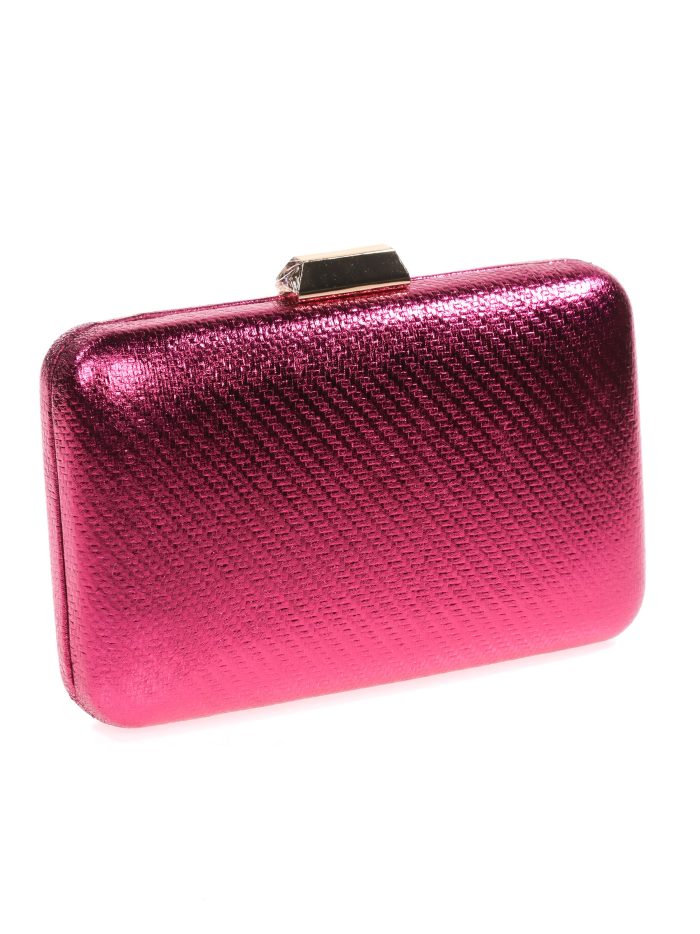 Faux leather clutch buganvilla