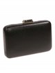 Faux leather clutch negro