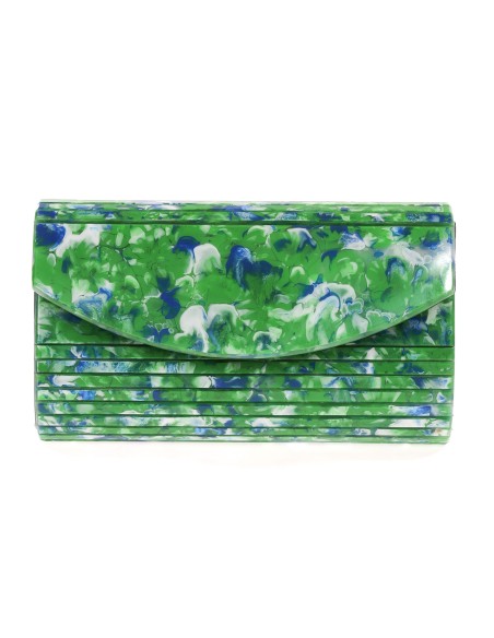 Cartera fiesta nácar verde