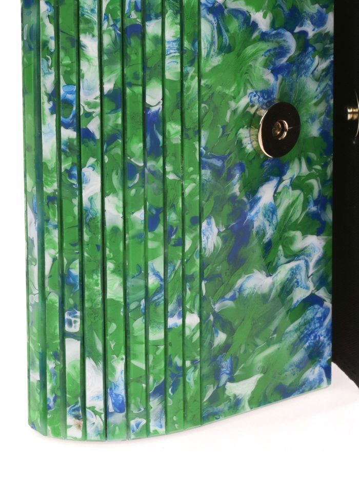 Borsetta da festa verde madreperla