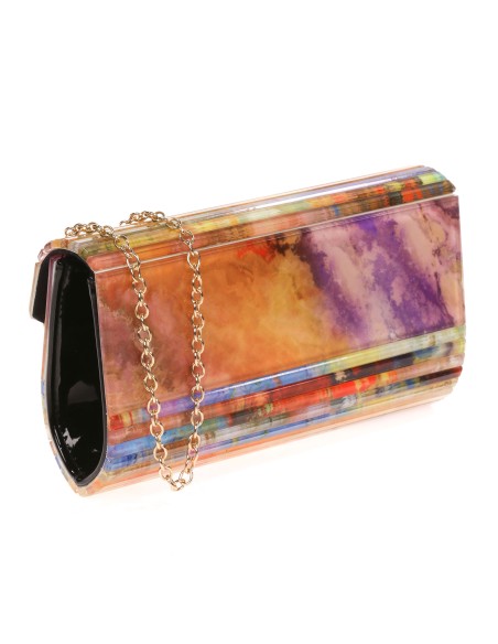 Cartera fiesta nácar multi-oro