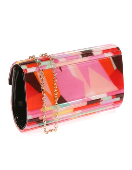 Cartera fiesta nácar fucsia