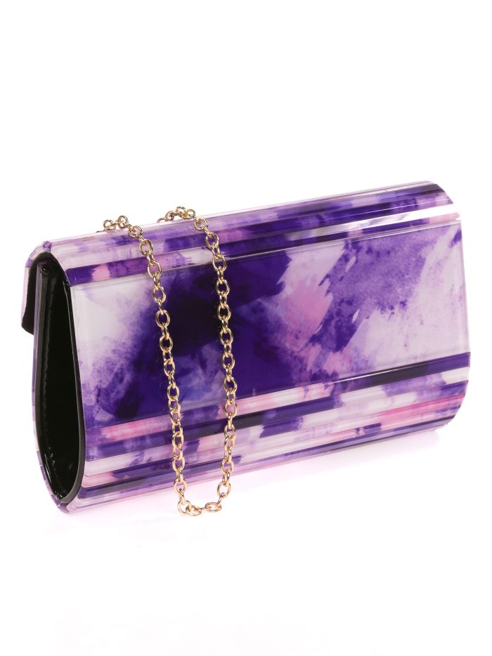 Cartera fiesta nácar lila