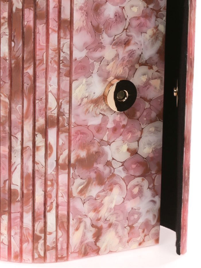 Cartera fiesta nácar rosa