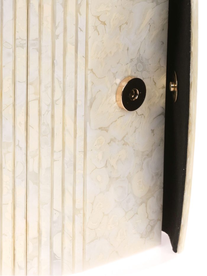 Cartera fiesta nácar beige