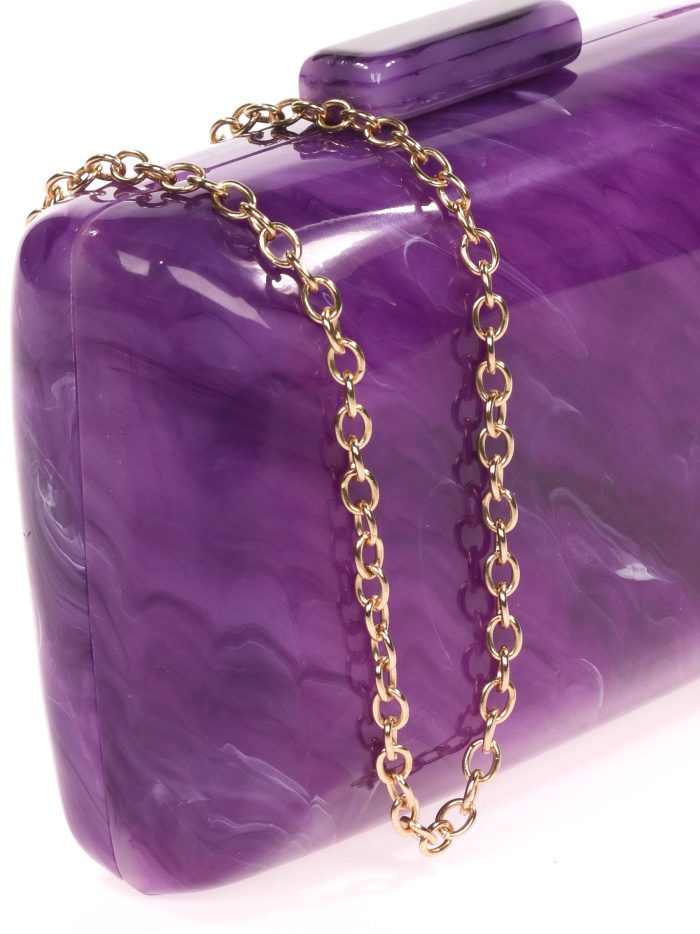 Clutch fiesta nácar morado