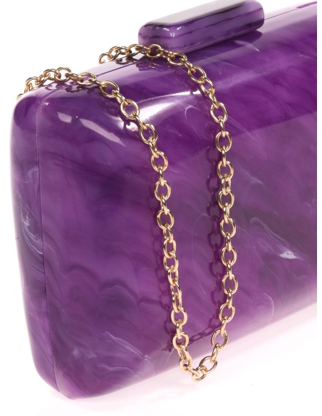 Clutch fiesta nácar morado