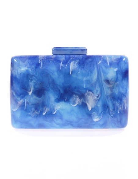 Clutch fiesta nácar azul