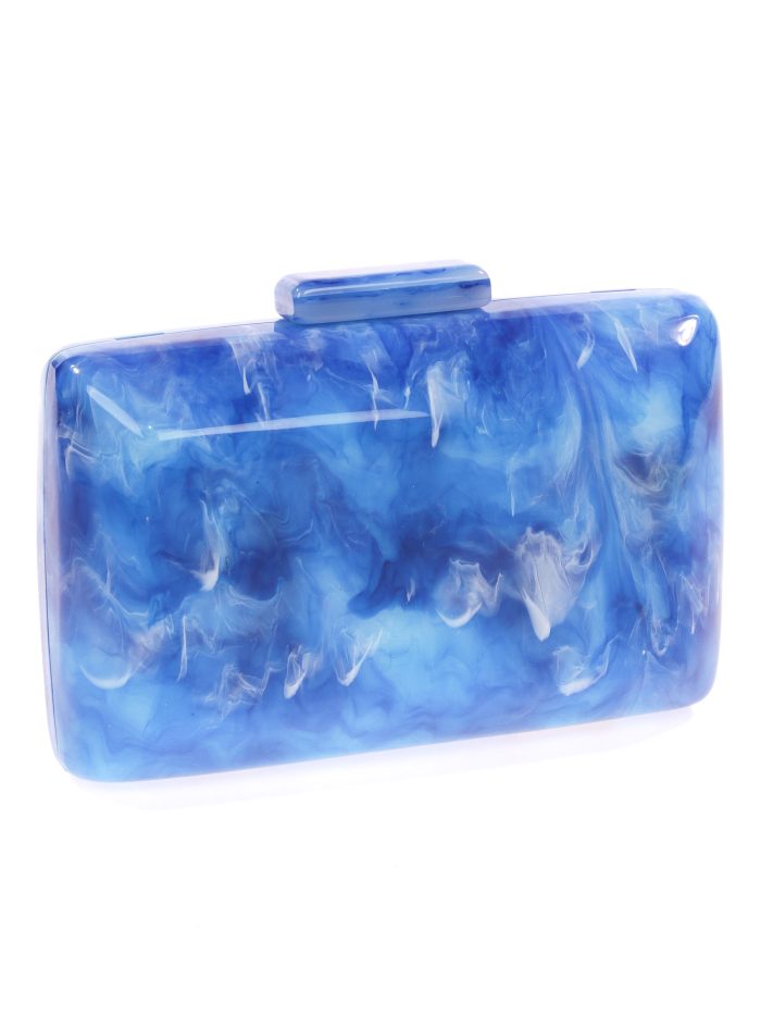 Clutch fiesta nácar azul