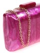 Clutch fiesta nácar fucsia