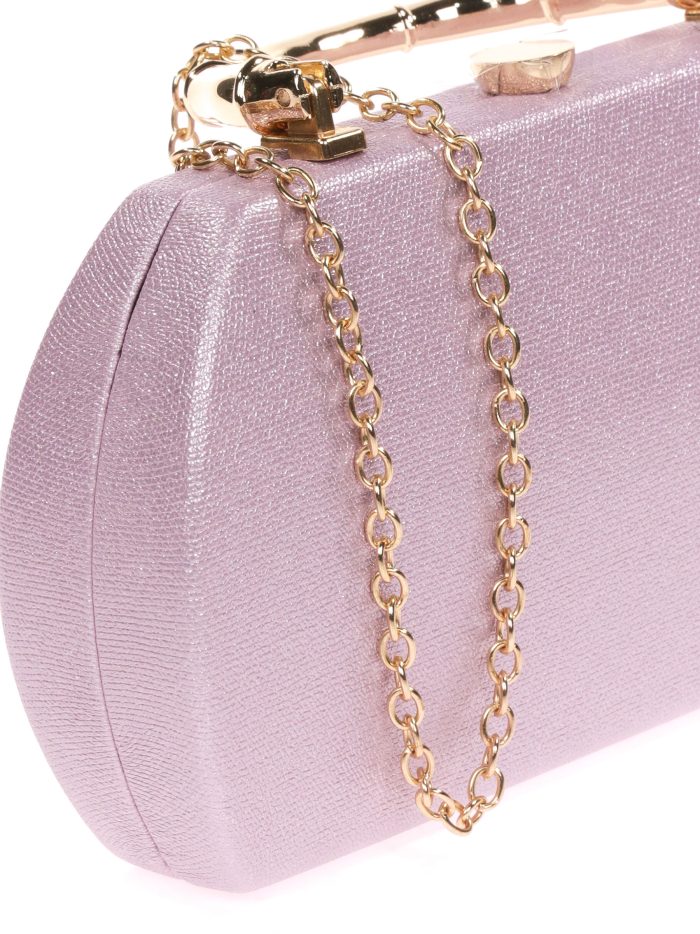 Lila metallische Partytasche