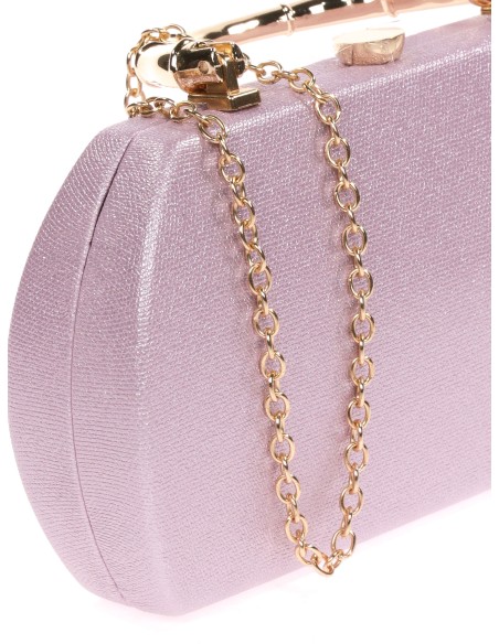 Clutch fiesta metalizado lila