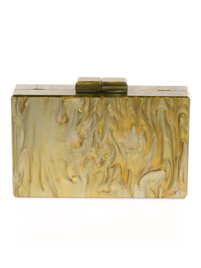 Marble effect clutch oliva