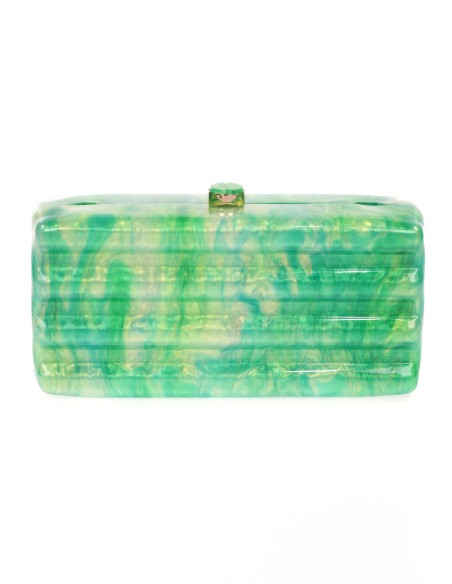 Clutch fiesta nácar verde