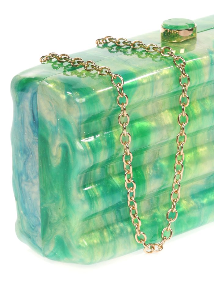 Clutch fiesta nácar verde