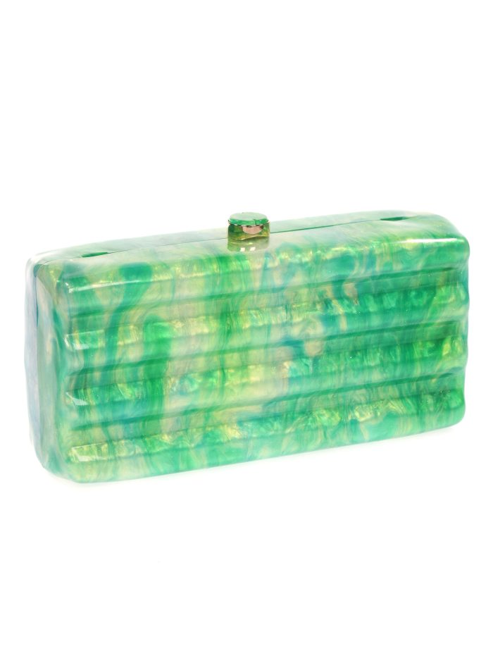 Clutch fiesta nácar verde