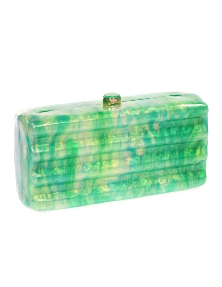 Clutch fiesta nácar verde