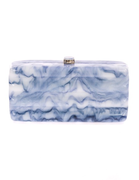 Clutch fiesta nácar azul-marino