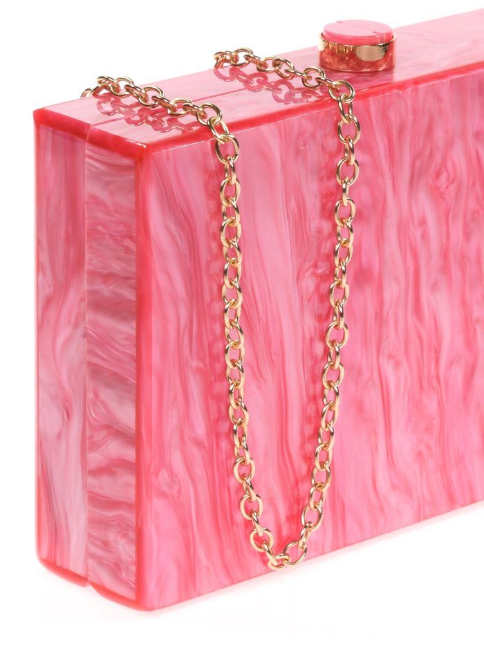 Clutch fiesta nácar fresa