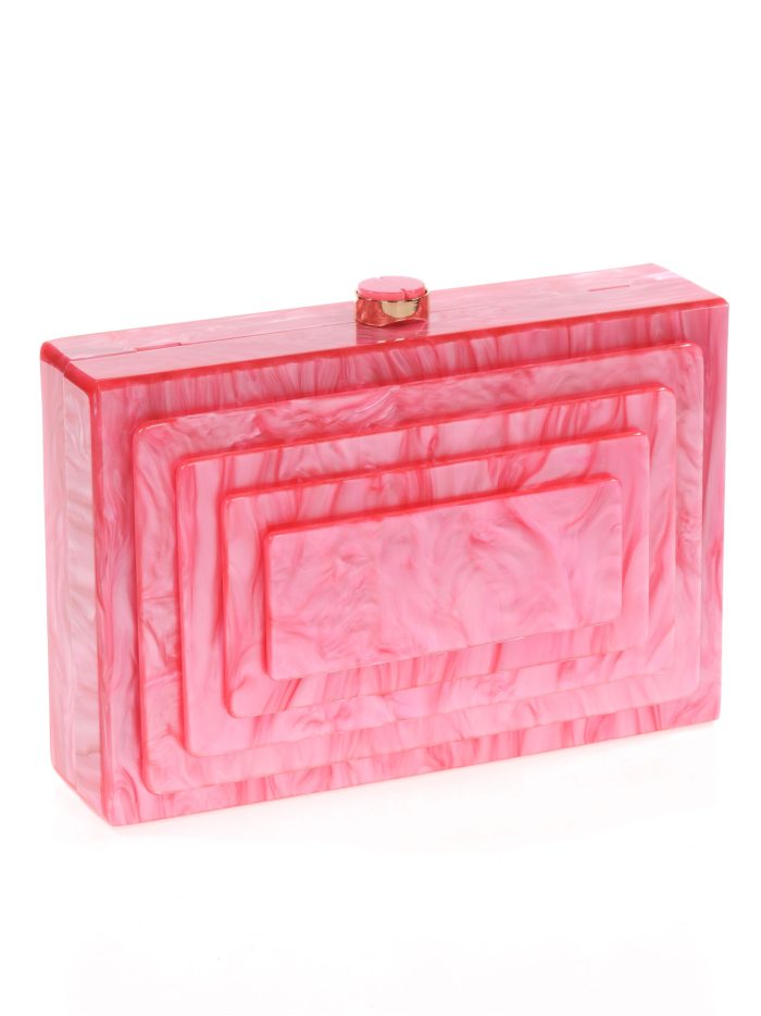 Clutch fiesta nácar fresa