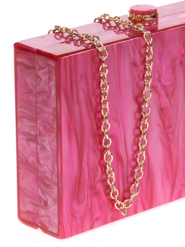 Clutch fiesta nácar contraste buganvilla