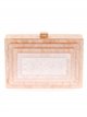 Marble effect contrast clutch champan