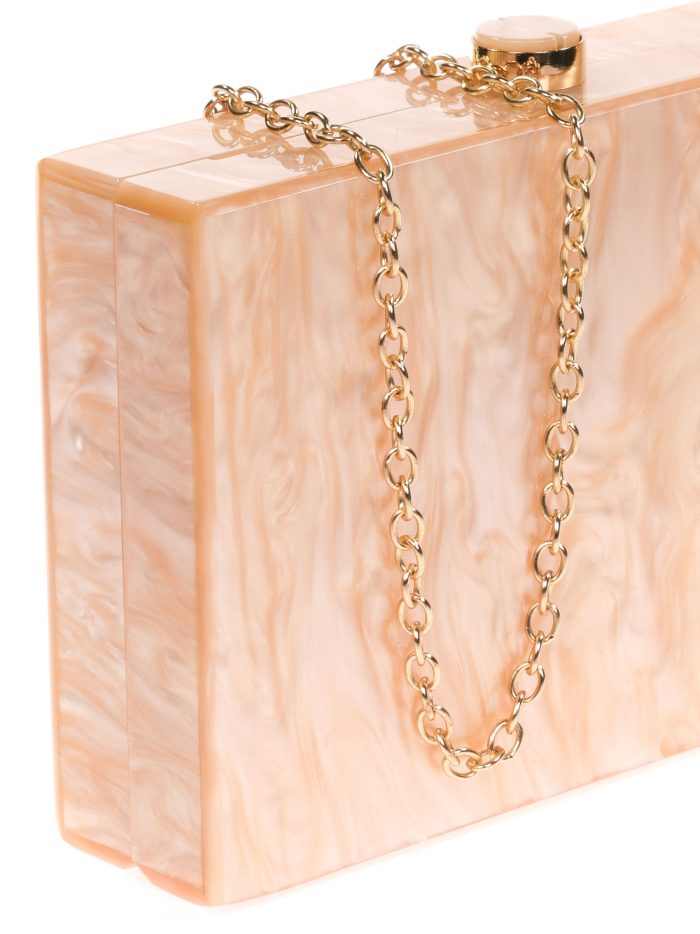 Clutch fiesta nácar contraste champan