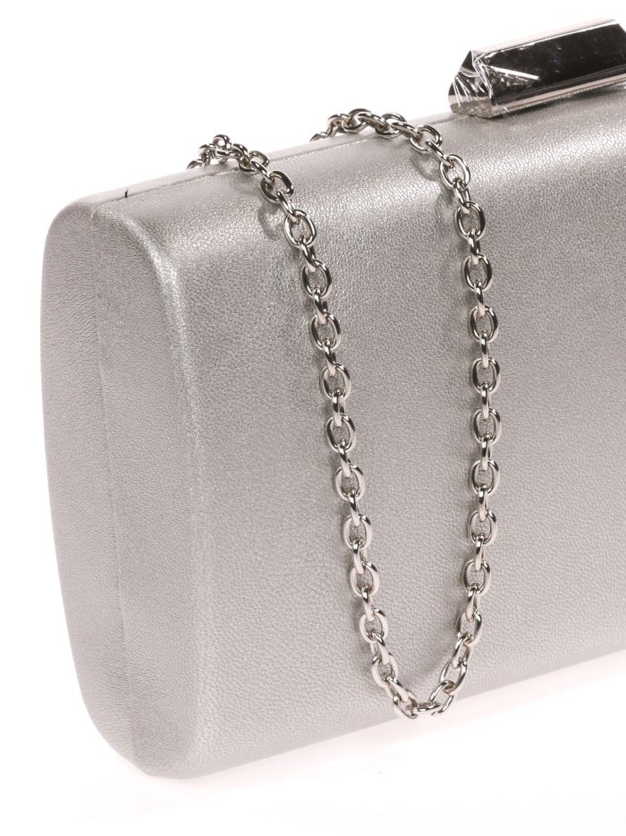 Clutch fiesta polipiel plata