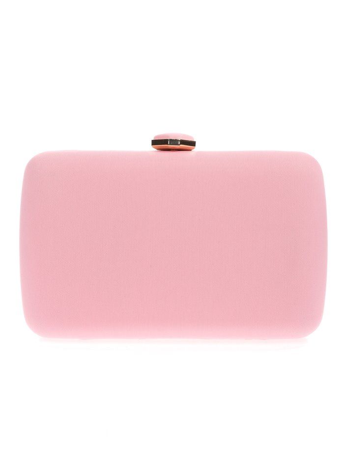 Clutch with metallic detail rosa