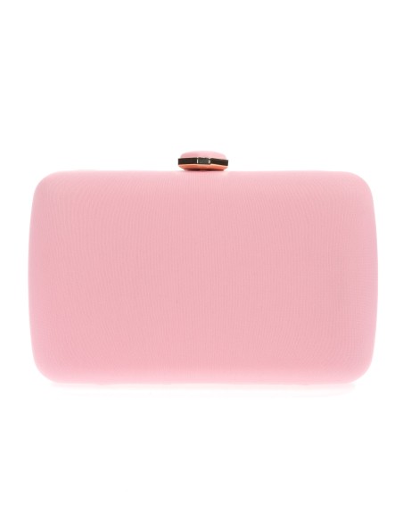Clutch fiesta detalle metálico rosa